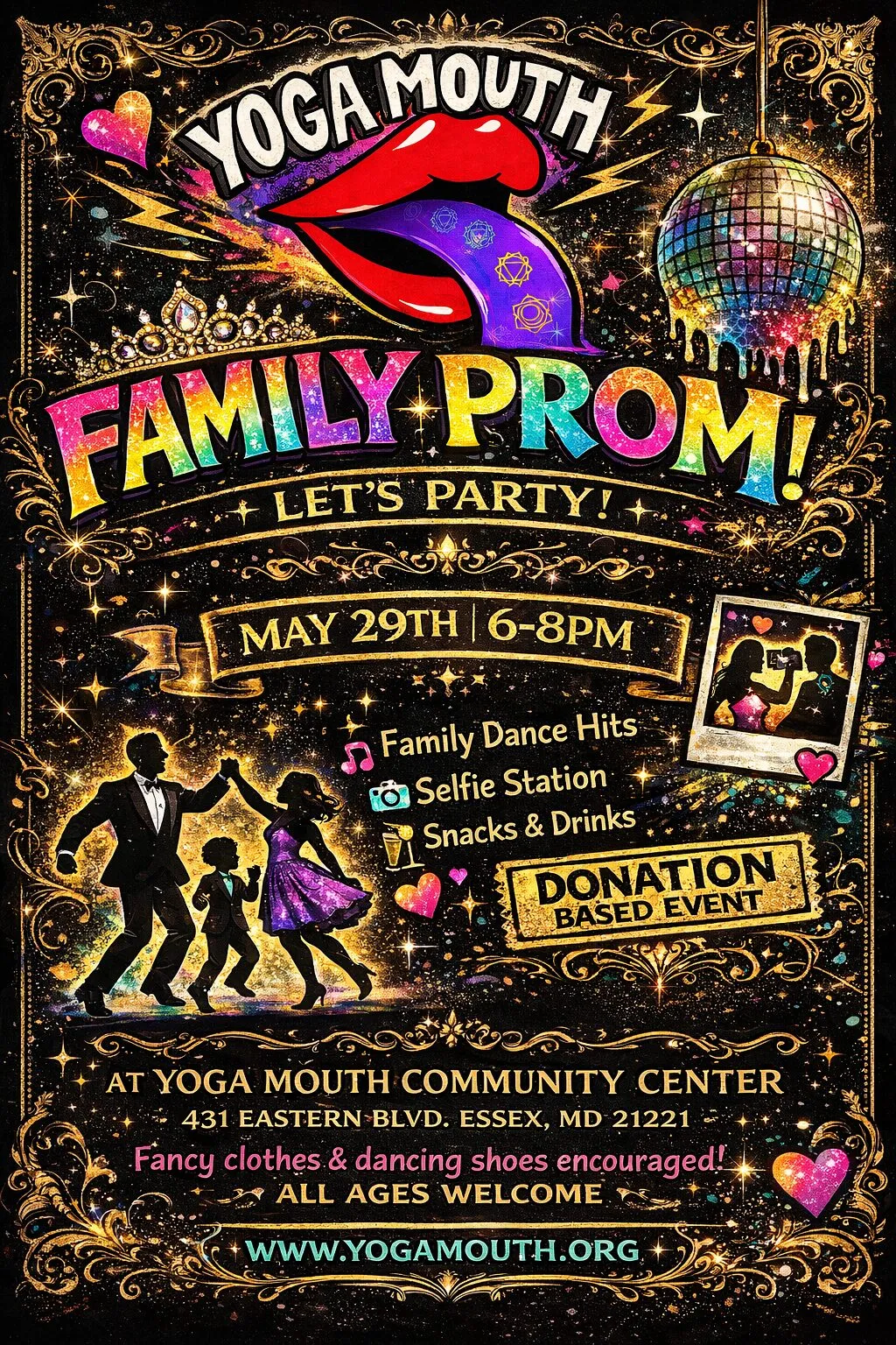 Event poster for Family Prom