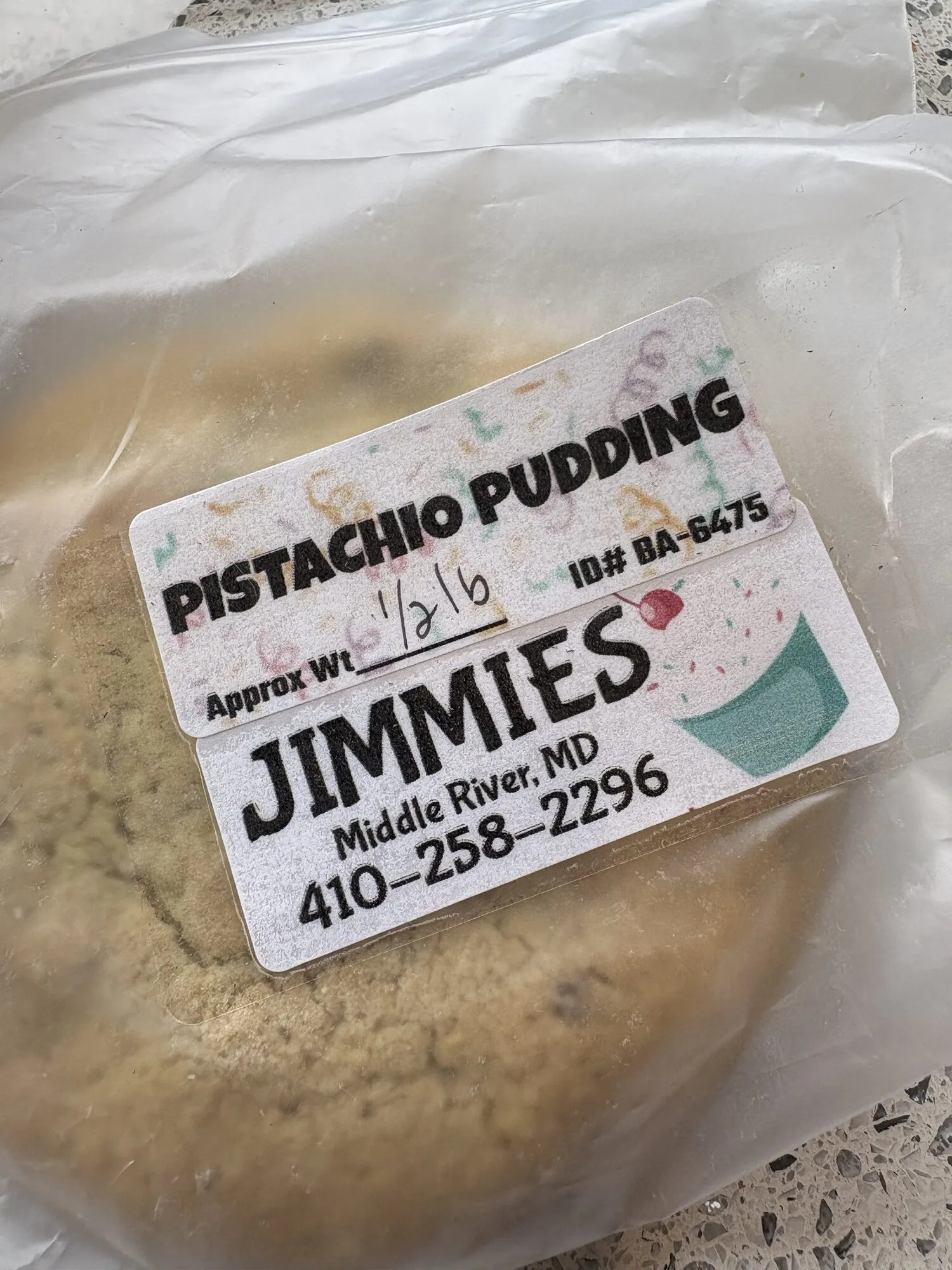 Bags of baked goods labelled Jimmies of Middle River